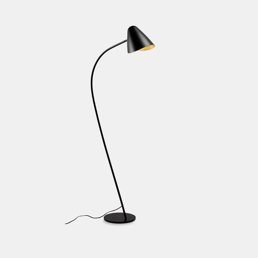 [LD2575820505] Lampadaire organic 1 x e27 23 noir doré 25-7582-05-05