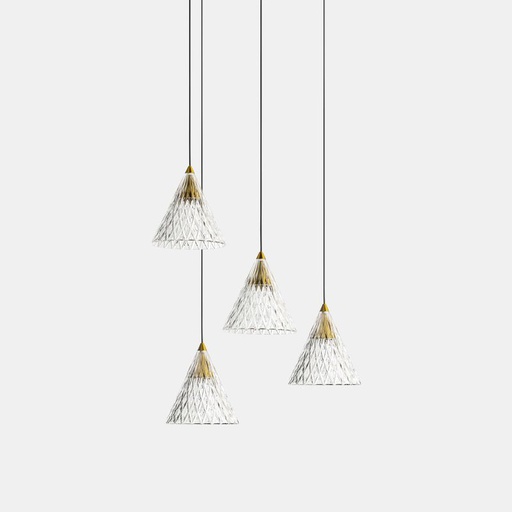 [LD15760314DO] Suspension veneto 48 x LED 20 or blanc mat 15-7603-14-DO