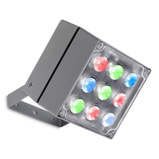 [LD059935Z5M2] Projecteur cube rgb dmx 9 x LED 20 gris urbain 05-9935-Z5-M2