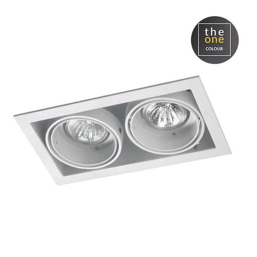 [LDDM00541400] Encastré de plafond multidir 2 x gu5 3 50 blanc DM-0054-14-00