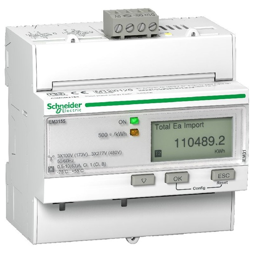 [SCHA9MEM3155] Acti9 iEM - compteur d'énergie tri - 63A - multita A9MEM3155