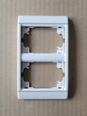 Plaque 2 postes verticaux blanc Lumiere Club