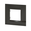 Plaque Altège Classico 1 poste Nuit - noir satiné avec liseré noir brillant