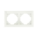 Plaque Double Glace -Blanc Brillant) Efapel - Logus 90 Aquarella
