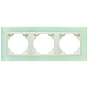 Plaque Triple Verre Cristal/Glace Efapel - Logus 90
