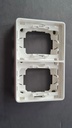 Cadre saillie 2 postes verticale - Galion blanc