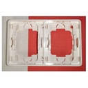 Cadre Saillie 2 postes Horizontal - Galion blanc