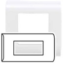 Plaque Ancien Mosaic - montage horiz - 4 modules - blanc