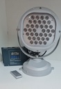 Projecteur gris rond sur patere RGB 34W IP65