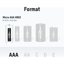 Piles rechargeables R03 -AAA) 800mAh HR03 1.2v lot de 2 piles GSC