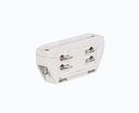 Jonction Lineaire Carré blanc 3 allumages accessoire rail