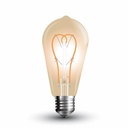 7220 Ampoule LED ST64 5w 2200k verre ambré
