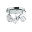 Plafonnier Trabani Ip44 3 Flammes Chrome S/Ampoule 20 W G9