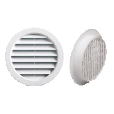 [AX-GPBLEMD08F15] Grille plast blc encas moustiq Ø80 