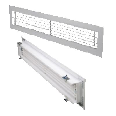 [AX-GSSFABLC10015] Gril liné alu blc fix100x15clips Pfiltre 