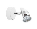 ARIC 0428 - Comete 01 - Spot Sur Patère Gu10, Blanc, A/Ampoule Led 4,2W 3000K 500Lm Incl