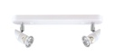 ARIC 0441 - Comete B2 - Plaf./Appl.Mur 2 Spots Gu10, Blanc, A/Lpes Led 4,2W 3000K 500Lm Incl