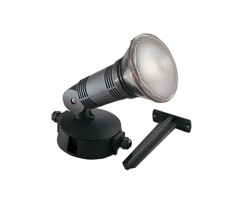 ARIC 0790 - Dafnee - Proj. Ext. Ip65 Ik08, Basc., Noir, E27 Par38 100W Max., Ampoule Non Incl.
