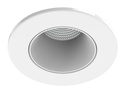 ARIC 11035 - Collerette Métal Pour Encastré Ef8, Ronde, Couleur : Blanc