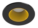 ARIC 11038 - Collerette Métal Pour Encastré Ef8, Ronde, Couleur : Noir/Doré