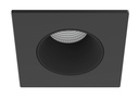 ARIC 11044 - Collerette Métal Pour Encastré Ef8, Carrée, Couleur : Noir