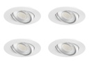 ARIC 11055 - Pack De 4 Encastrés Ef5 3,5W Cct 3000/4000K Basculants 20° Blancs 540Lm 50000H