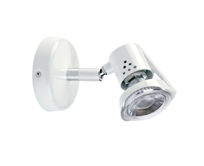 ARIC 1373 - Rubis - Spot Sur Patère Gu10, Blanc, A/Ampoule Led 4,2W 3000K 500Lm Incl