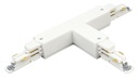 ARIC 16158 - Connecteur En T Pour Rail Dali 023 - Terre Interne - Droite - Blanc
