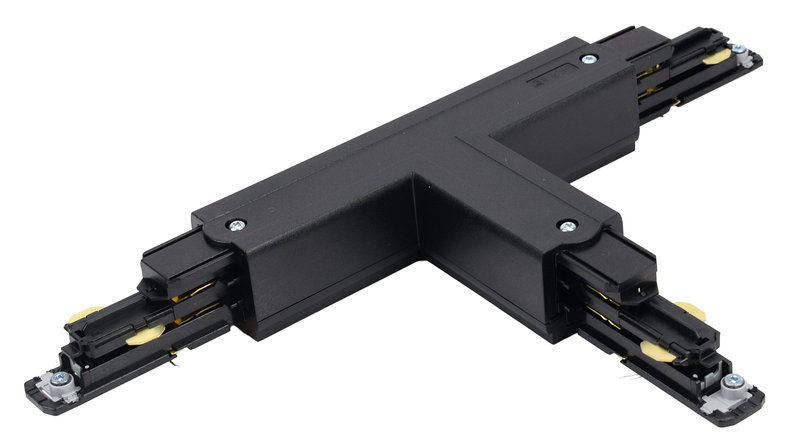 ARIC 16161 - Connecteur En T Pour Rail Dali 023 - Terre Interne - Gauche - Noir