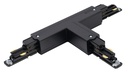 ARIC 16161 - Connecteur En T Pour Rail Dali 023 - Terre Interne - Gauche - Noir