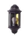 ARIC 1942 - Mura - Applique Mur Ext. Ip44 Ik08, Noir, E27 77W Max., Ampoule Non Incl.