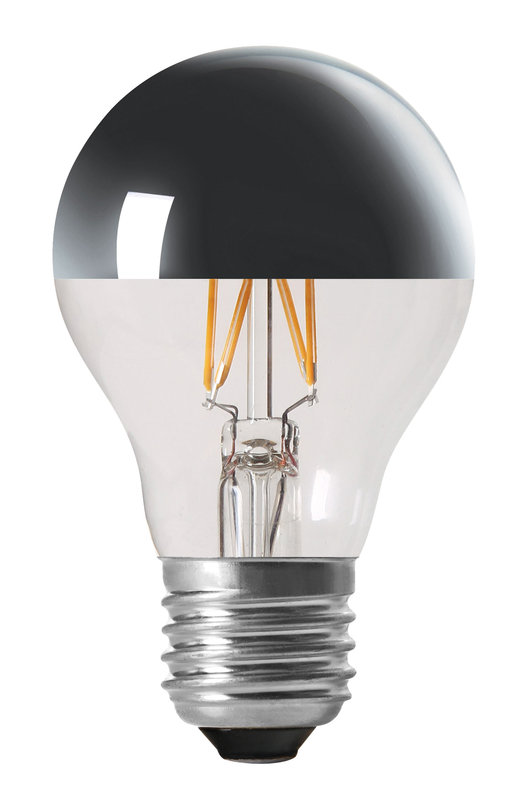 ARIC 20118 - Ampoule Déco Calotte Argentée A60 E27 Led 4,1W 2500K 320Lm, 25000H, Dimmable