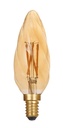 ARIC 20121 - Ampoule Flamme Torsad. C35 E14 4,1W 2500K 320Lm, Cl. Enrg = G, 25000H, Dim, Ambrée