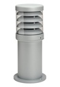 ARIC 3123 - Polo - Borne Ext. Ip65 Ik07, Gris Ral9006, E27 70W Max, Lpe Non Incl., Haut.35Cm