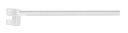 ARIC 3144 - Tige De Fixation Fa 57 Pour Projecteurs, Couleur : Blanc