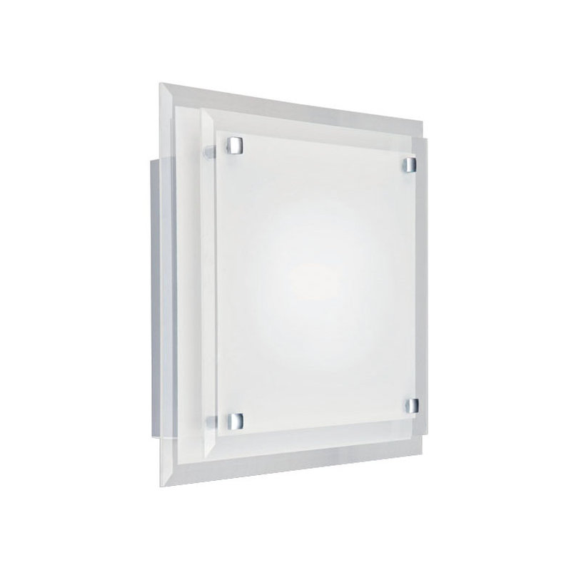 ARIC 3976 - Maggie - Applique Mur E27 60W Max, Carré, Double Verre Opale, Ampoule Non Incl.