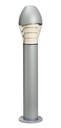 ARIC 4023 - Neway - Borne Ext. Ip65 Ik07, Gris Ral9006, E27 57W Max, Lpe Non Incl., Ht.75Cm