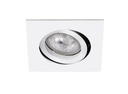 ARIC 4146 - Tipo C-230 - Encastré Gu10, Carré, Orientable Et Basc., Blanc, Ampoule Non Incl.