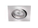 ARIC 4147 - Tipo C-230 - Encastré Gu10, Carré, Orientable Et Basc., Alu, Ampoule Non Incl.
