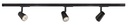 ARIC 4163 - Judy-Rail 1All. 029 +3 Spots Gu10, Noir, A/Lpes Led 3,6W 3000K 400Lm Dimm. Incl