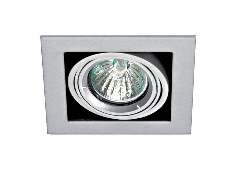 ARIC 4180 - Quadra 110 - Encastré Gu5,3, Orientable Et Basc., Gris, Ampoule Non Incl.