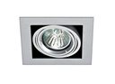 ARIC 4180 - Quadra 110 - Encastré Gu5,3, Orientable Et Basc., Gris, Ampoule Non Incl.