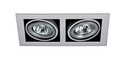 ARIC 4181 - Quadra 110 - Encastré Gu5,3, Orientable Et Basc., Gris, Ampoule Non Incl.