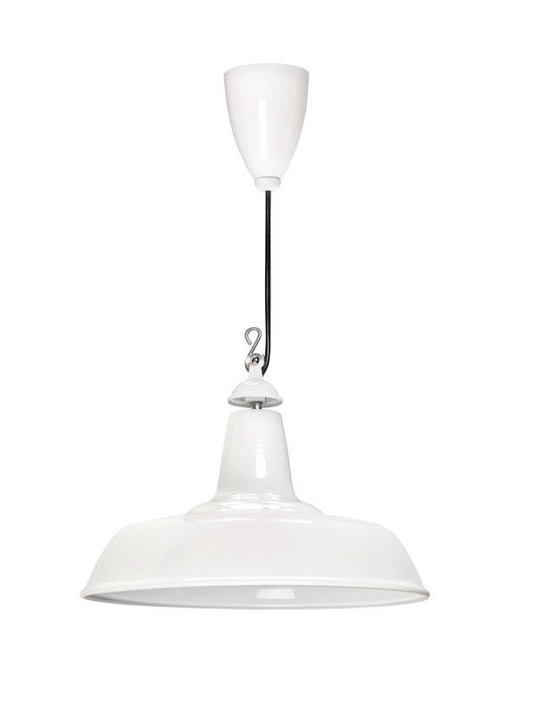 ARIC 4183 - Nostalgie - Suspension Déco E27 En Acier Blanc, Ampoule Non Fournie