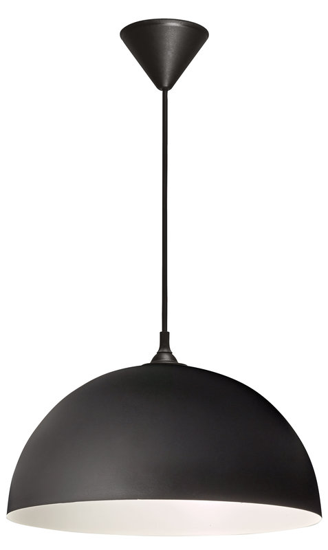 ARIC 4209 - Como - Suspension E27 60W Max, Ø335Mm, Acier Noir, Ampoule Non Incl.