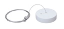 ARIC 50011 - Kit De Suspension Pour Lexa : Patère Acier Blanc Et Filin Acier