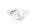 ARIC 50123 - Randy 1 - Downlight Rond, Orientable, Blanc, 50°, Led Intég 14,4W 4000K 1300Lm
