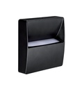 ARIC 50218 - Cantor - Applique Mur Ext. Ip65 Ik06, Carré, Noir, Led Intég. 10,6W 4000K 390Lm
