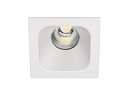 ARIC 50445 - Ivaro - Downlight Carré Fixe Blanc, Ip44, Led Intég. 40° 13W 4000K 1100Lm