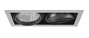 ARIC 50477 - Kit Quadra Duo -Downlight Orient. Gris, 2 Mod. Led 34W 4000K 40° 3400Lm Incl